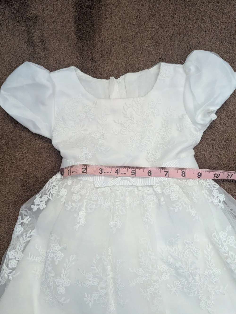 Toddler White Lace Baptism Dress